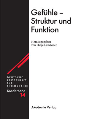 cover image of Gefühle--Struktur und Funktion